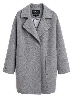 Harricana par Mariouche Grey Wool Blend Coat Size M